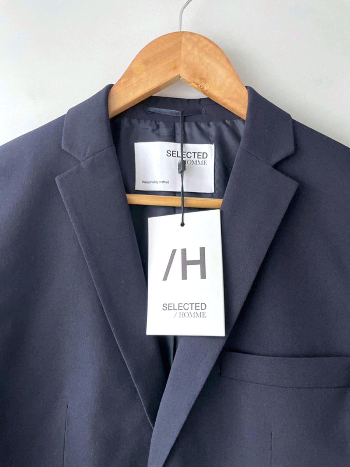 Men’s Selected Homme Double Button Blazer Jacket In Navy - 2283 - Small (36R)