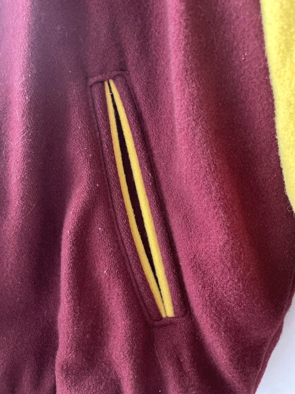 Men’s Washington Redskins Rare Wool Bomber Jacket in Red/Yellow - Medium - 2956