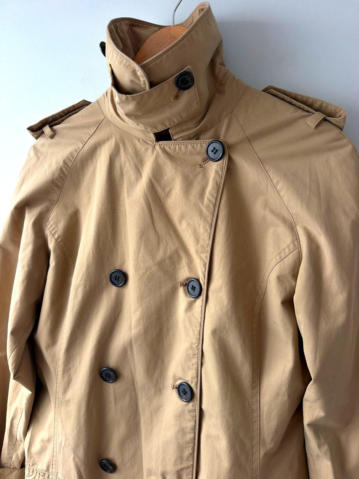 Women’s Barbour Valerie Classic Trench Coat Mac In Beige - Uk12 - 3796