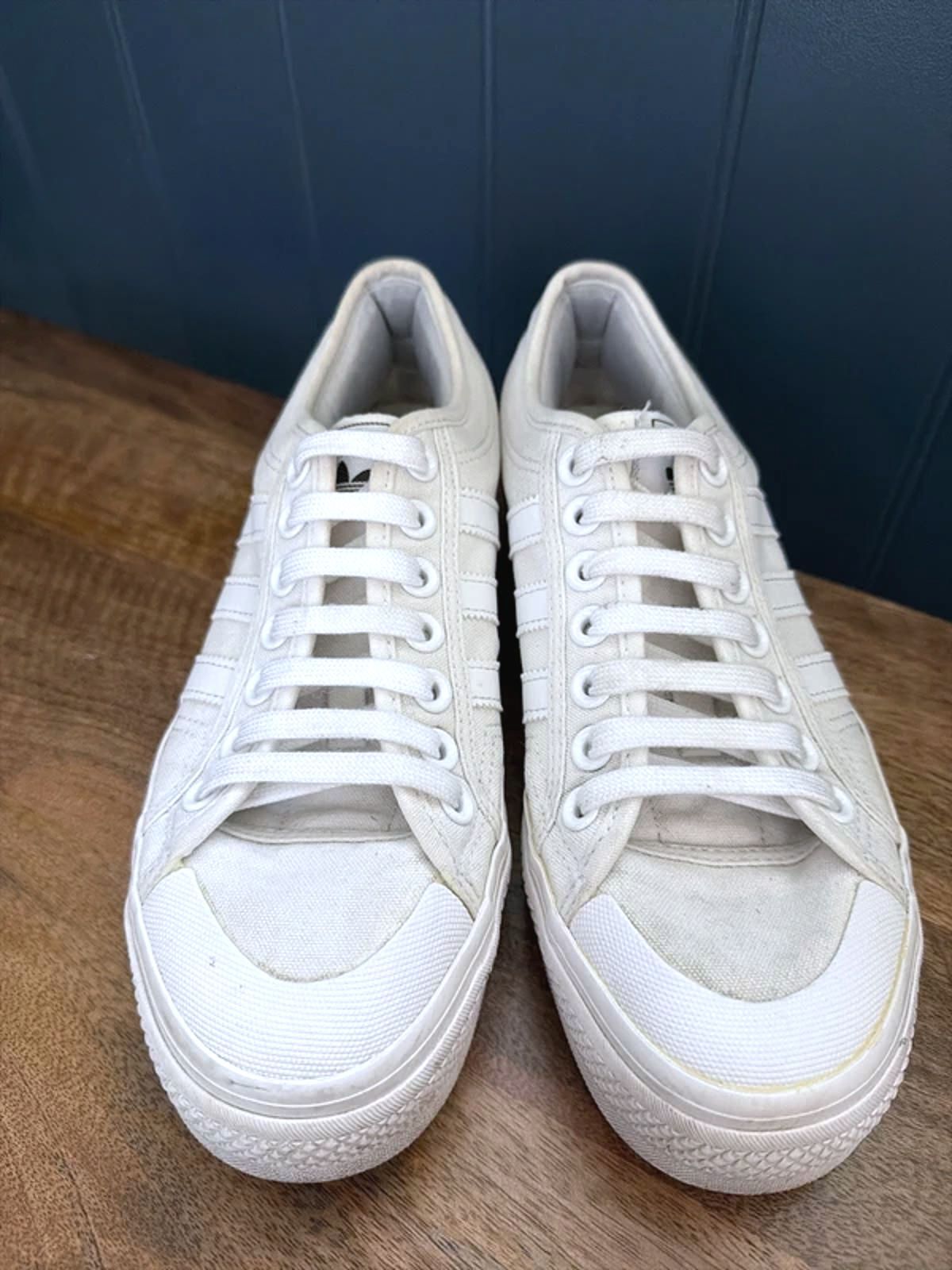 Women’s Adidas Nizza Chunky Sole Trainers In White - Uk6.5 - 3286