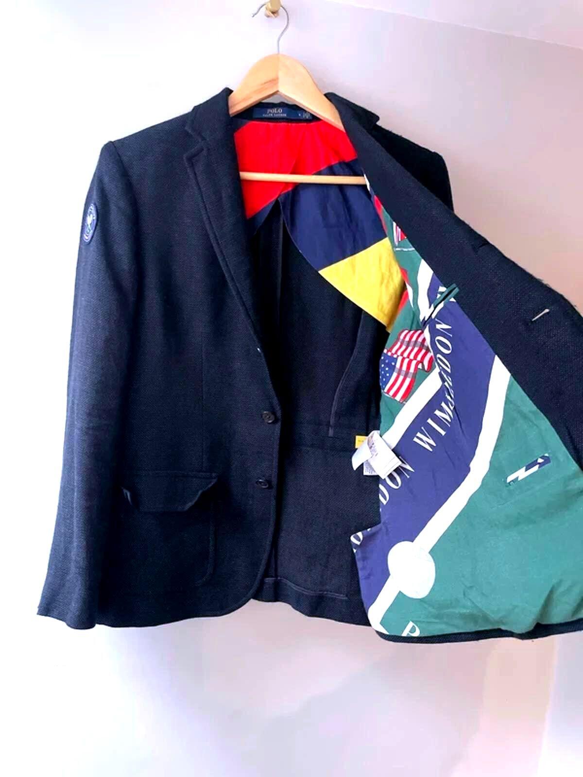 Women's Ralph Lauren Wimbledon Linen/Wool Umpire Blazer in Navy - UK8 - 2876
