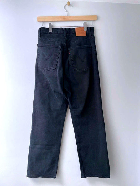 Women’s Levi’s Ribcage Straight High Waisted Fit Jeans In Black - W27/L26 - 1897