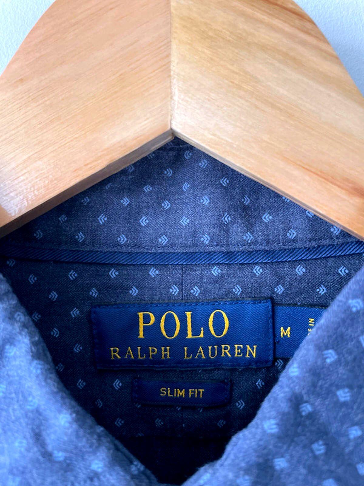 Men’s Ralph Lauren Premium Long Sleeve Slim Fit Shirt Top - Medium - 1545