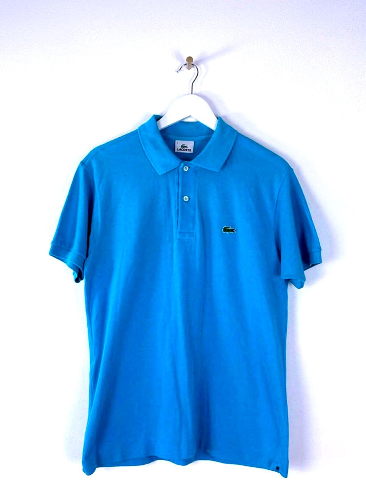 Men’s Lacoste Premium Polo Top In Blue - Medium - 1358