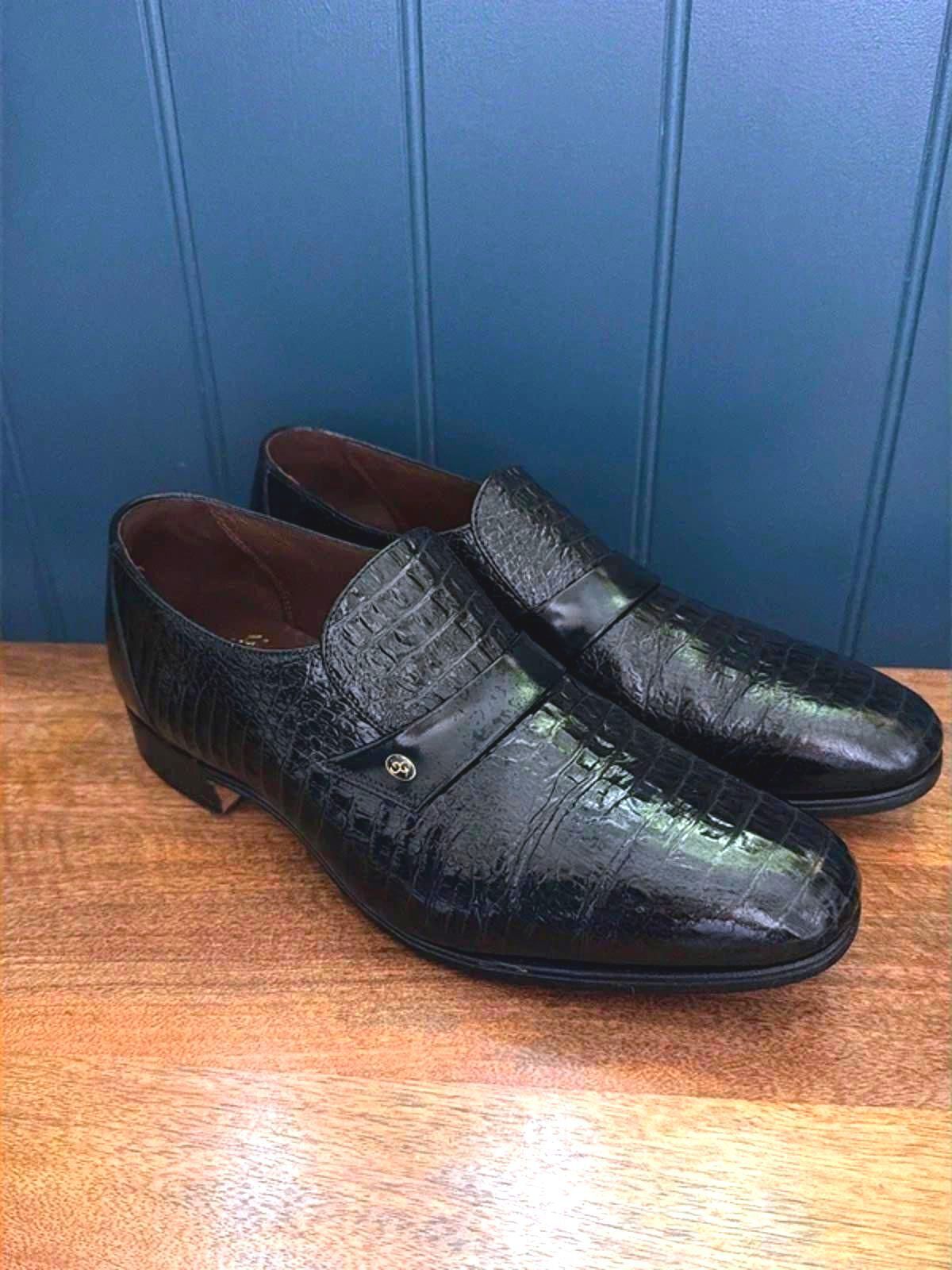 Men’s Grenson Premium Made In England Leather Loafers In Black - Uk8 - 3225