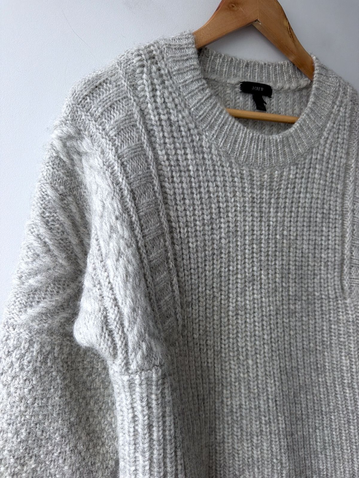 Women’s J.Crew Alpaca & Wool Chunky Knit Sweater Jumper In Gray - XSmall - 3719
