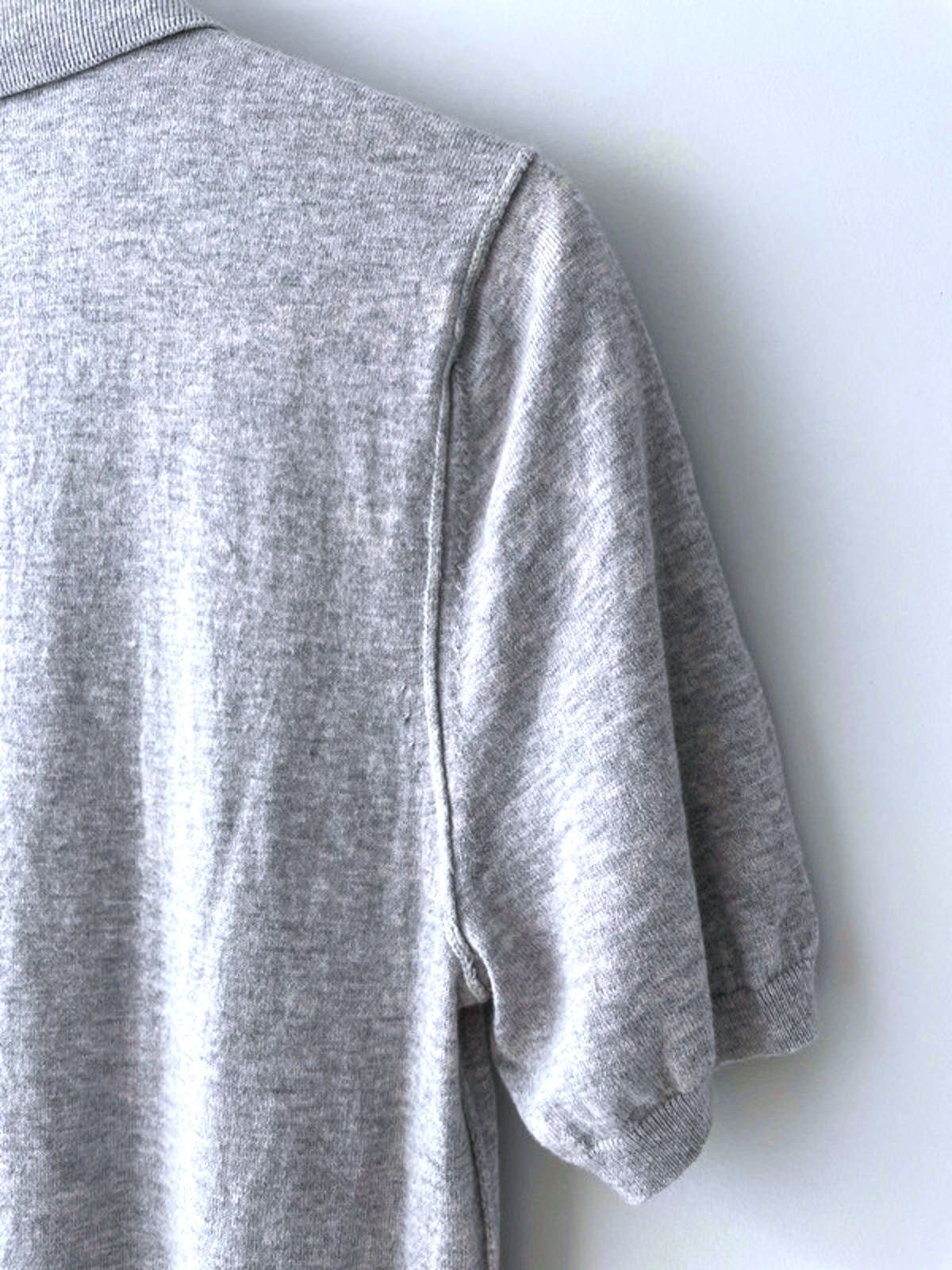 Men’s Reiss Premium Wool Blend Knitted Polo Top In Grey - Small - 1674