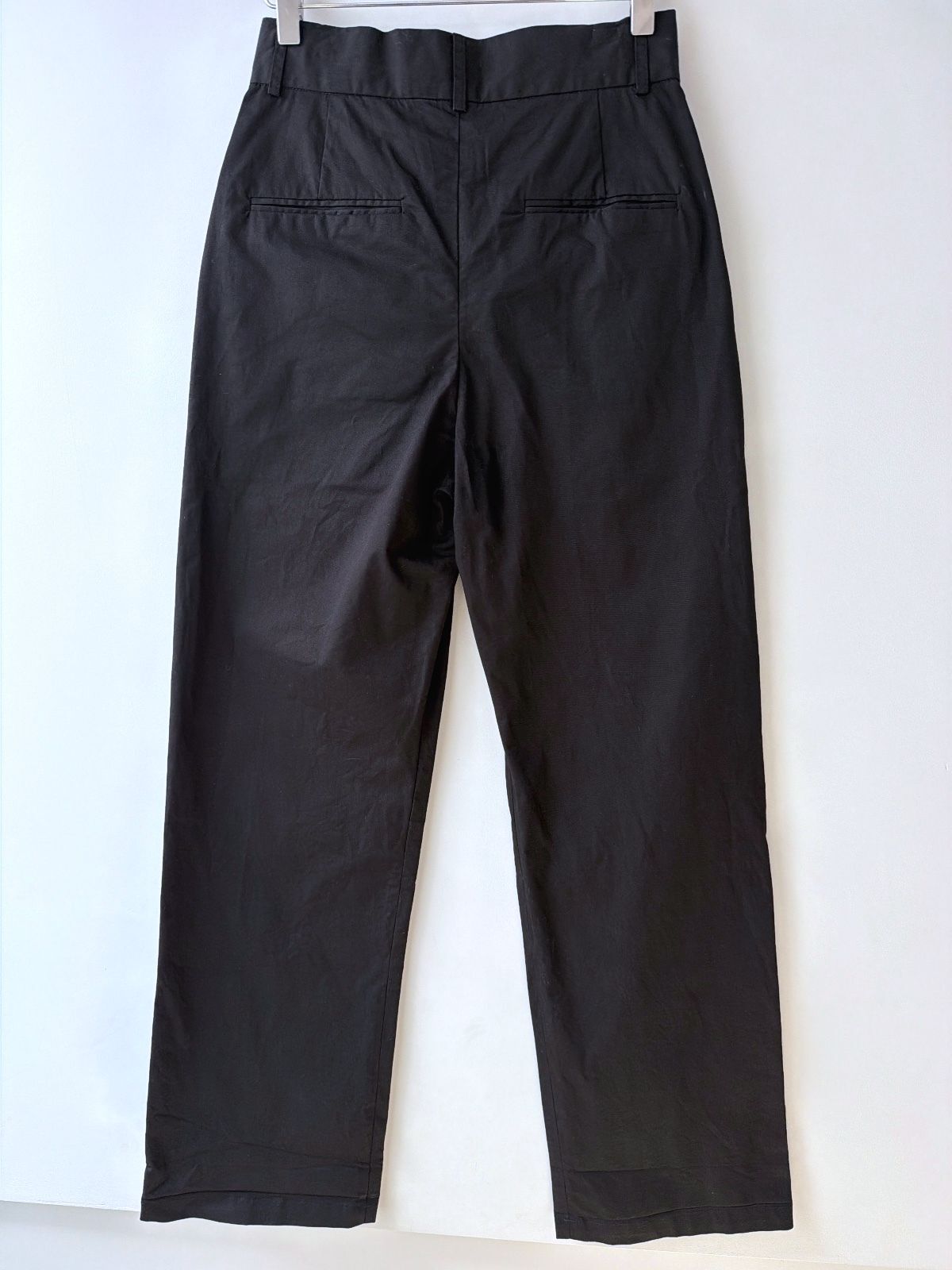 Women’s Omnes High Waist Straight Leg Pleated Trousers In Black - W27/L29 - 3572