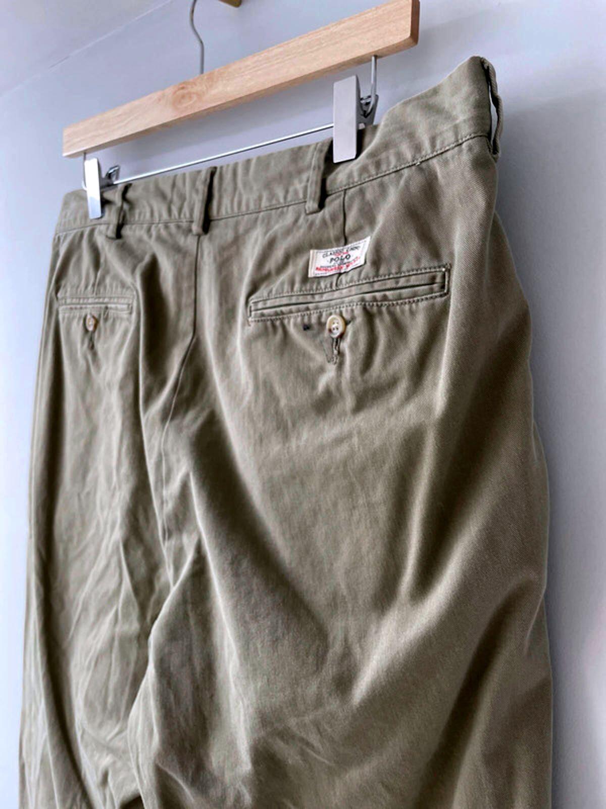 Men’s Ralph Lauren Premium Classic Chino Trousers In Khaki - W35/L30 - 1717