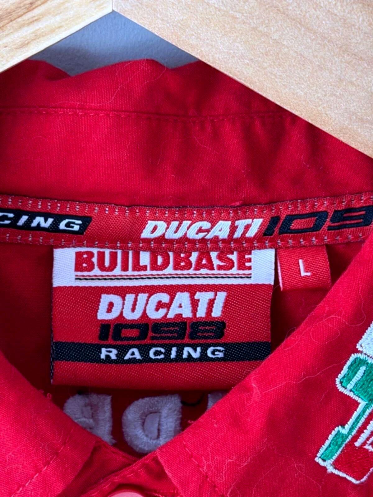 Mens Ducati 1098 2000’s rare vintage racing team shirt In red - large - 3456