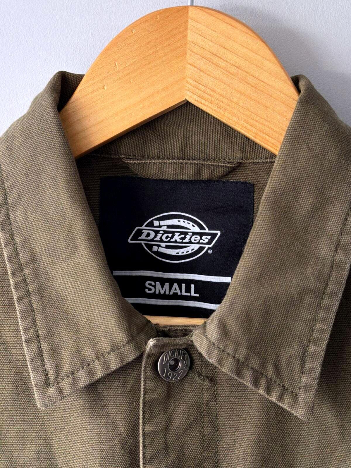 Mens Dickies Workwear Military Style Shirt Jacket In Khaki - Small - 3532