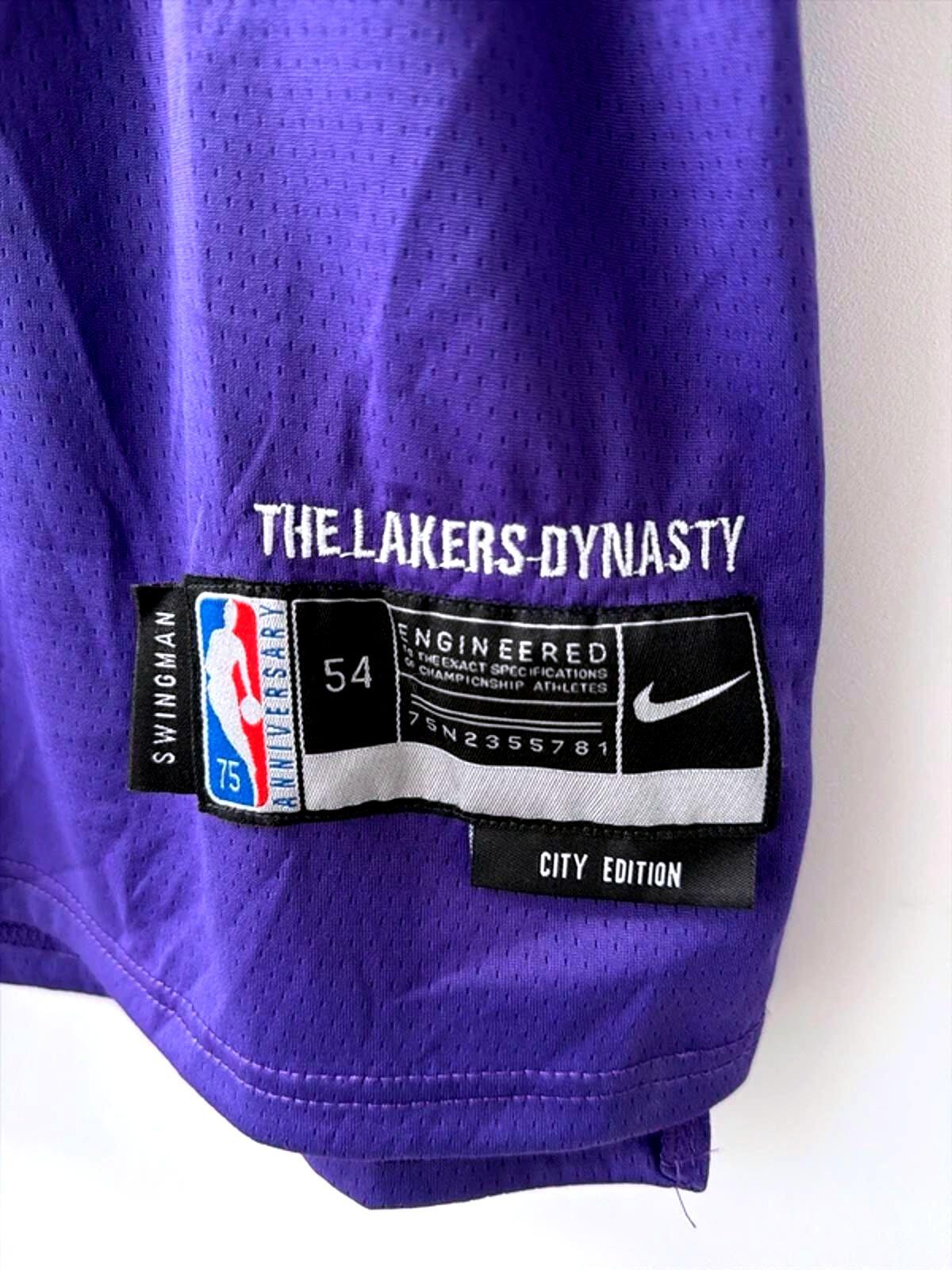 Men's LeBron James 6 LA Lakers Nike City Edition Swingman Jersey - XLarge - 3308
