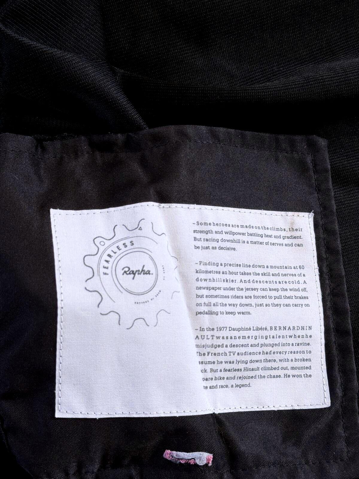 Men's Rapha Short Sleeve Core Cycling Jersey Top In Black - Large - 3528