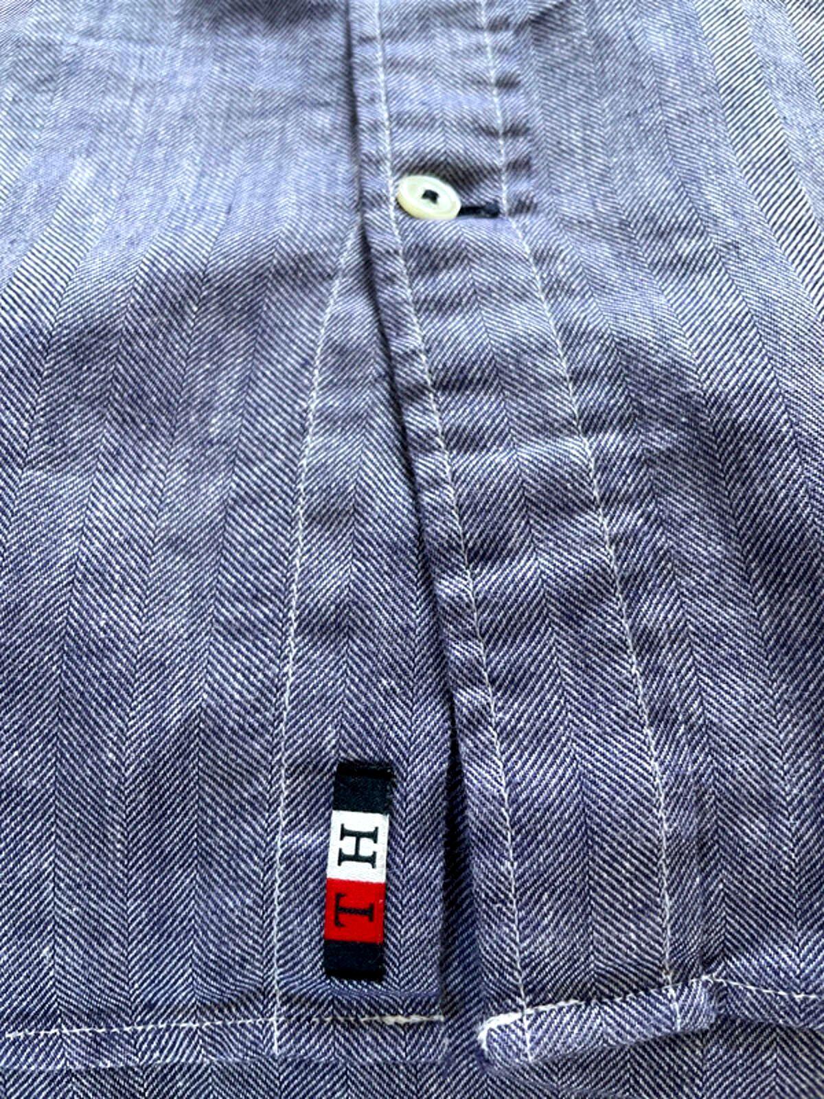 Men’s Tommy Hilfiger Premium Linen Shirt In Navy - XSmall - 1646