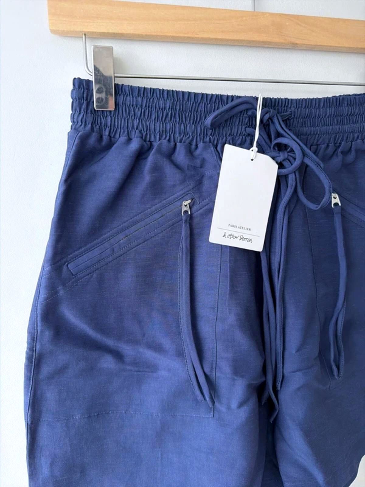 Women’s & Other Stories High Waisted Linen Shorts In Navy - XSmall - 3365