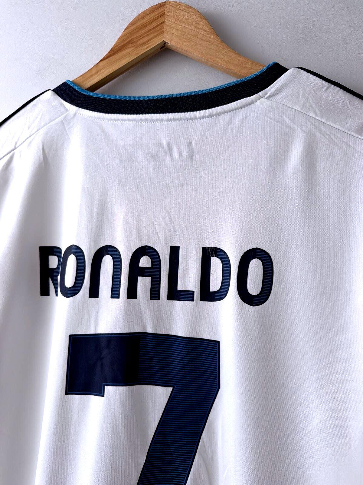 Mens Ronaldo #7 Real Madrid Football Shirt Top - Large - 3514
