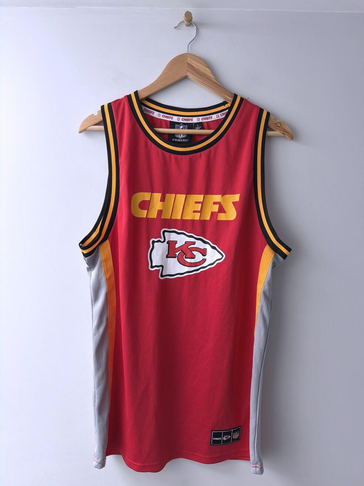 Mens NFL Kansas City Chiefs NFL Jersey Top In Red - Large - 3507