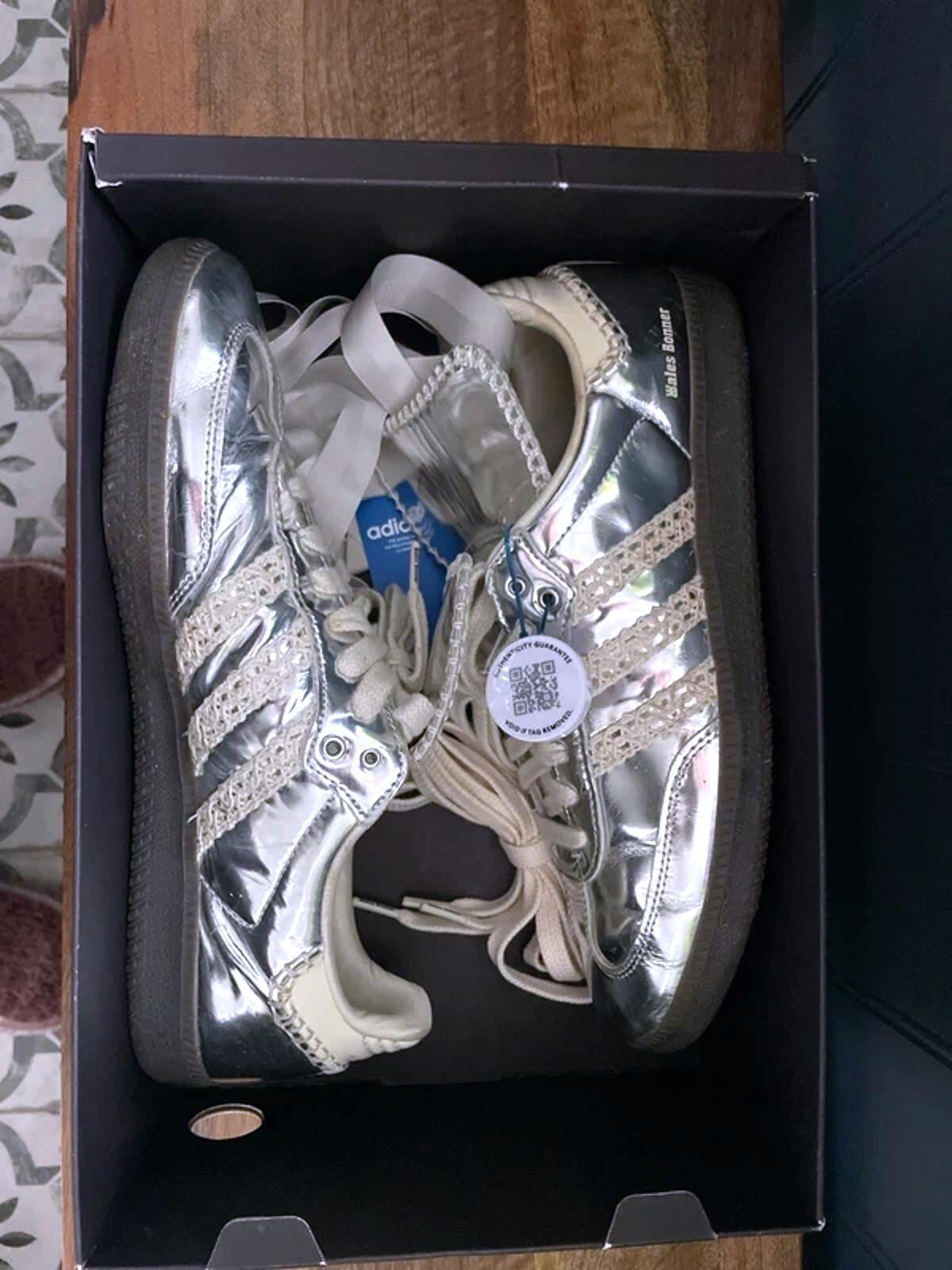Men’s Adidas X Wales Bonner Samba Trainers In Silver (Certified) - UK 10 - 2969