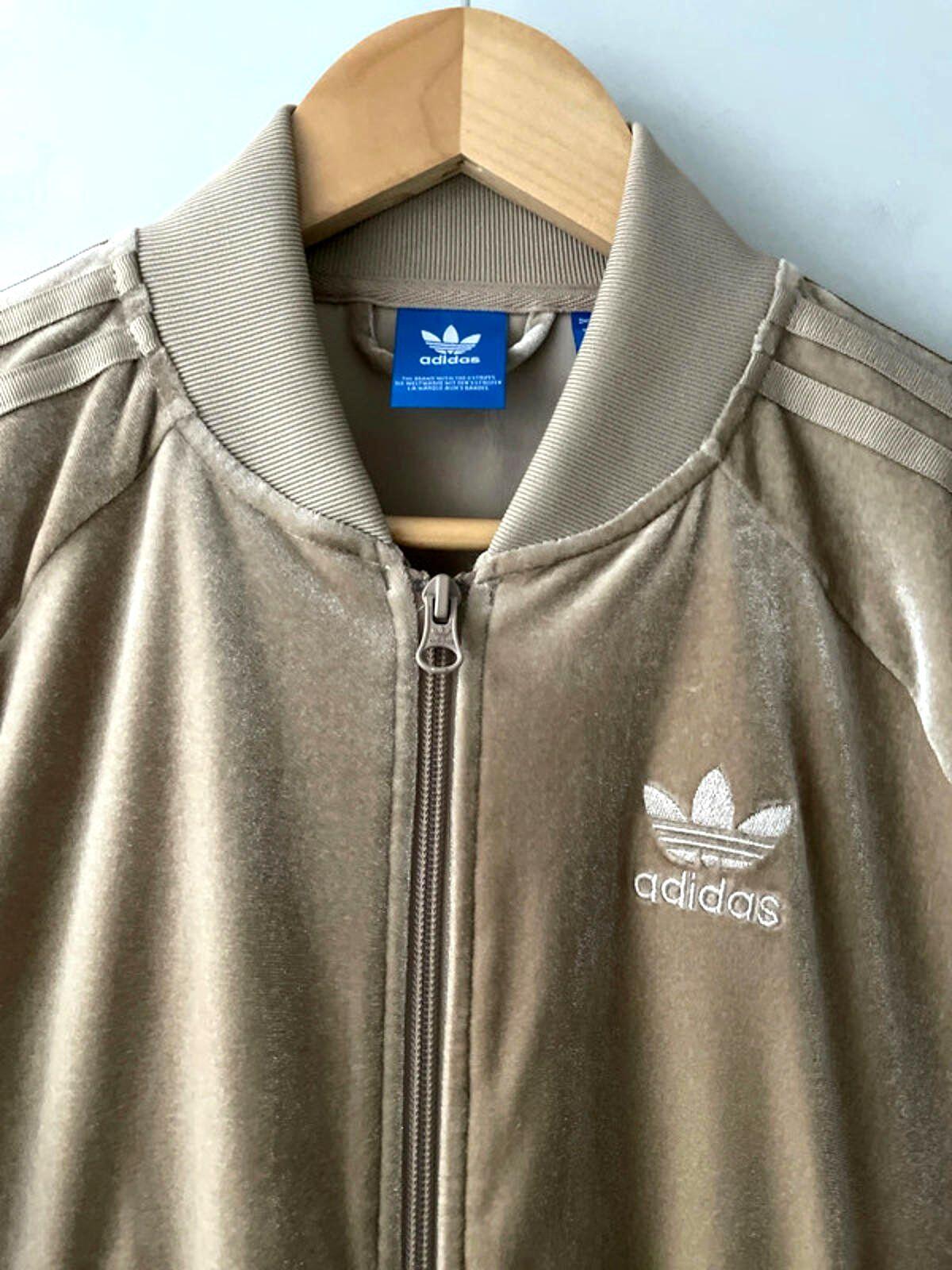 Women’s Adidas Limited Edition Firebird Track Jacket In Velour - UK8 -2522