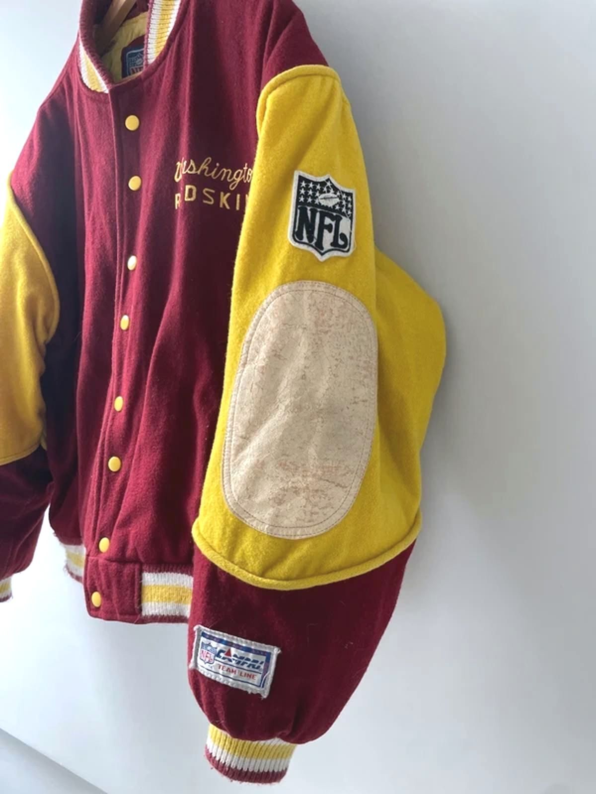 Men’s Washington Redskins Rare Wool Bomber Jacket in Red/Yellow - Medium - 2956