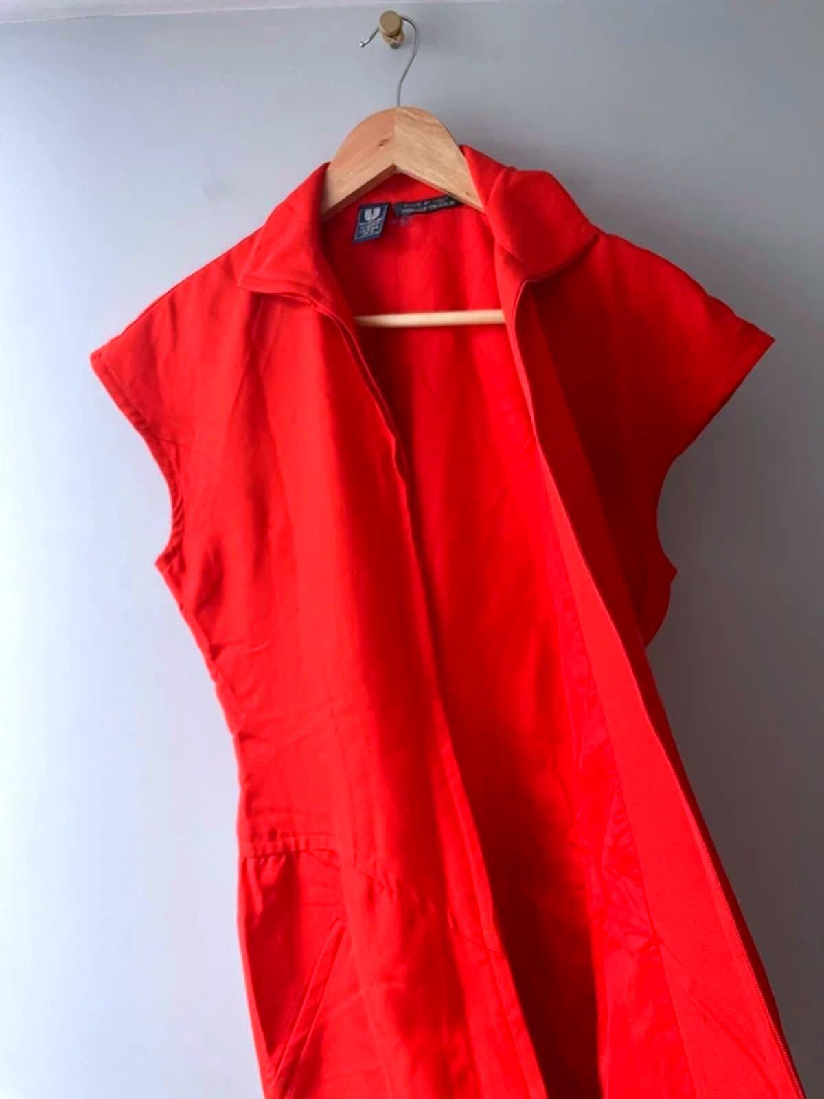 Women’s Emanuel Ungaro Designer Rare Find Cap Sleeve Dress In Red - UK8 - 3039