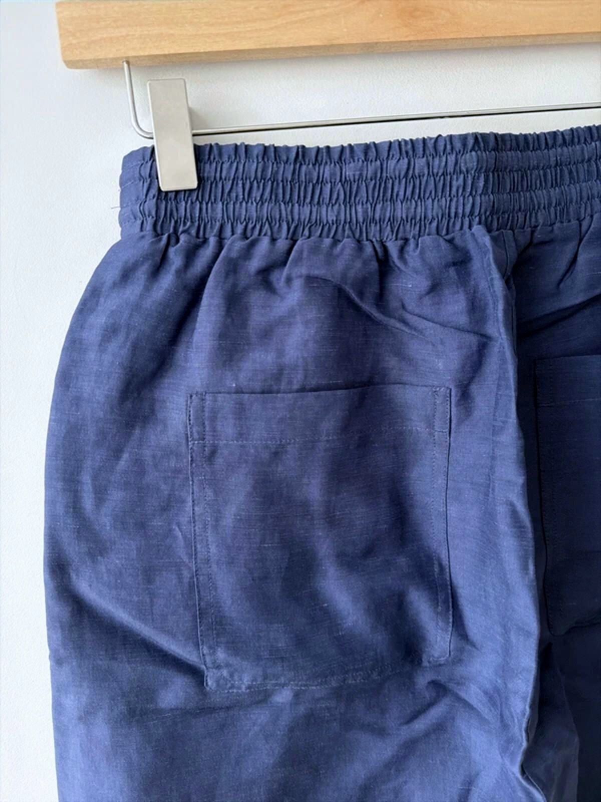 Women’s & Other Stories High Waisted Linen Shorts In Navy - XSmall - 3365