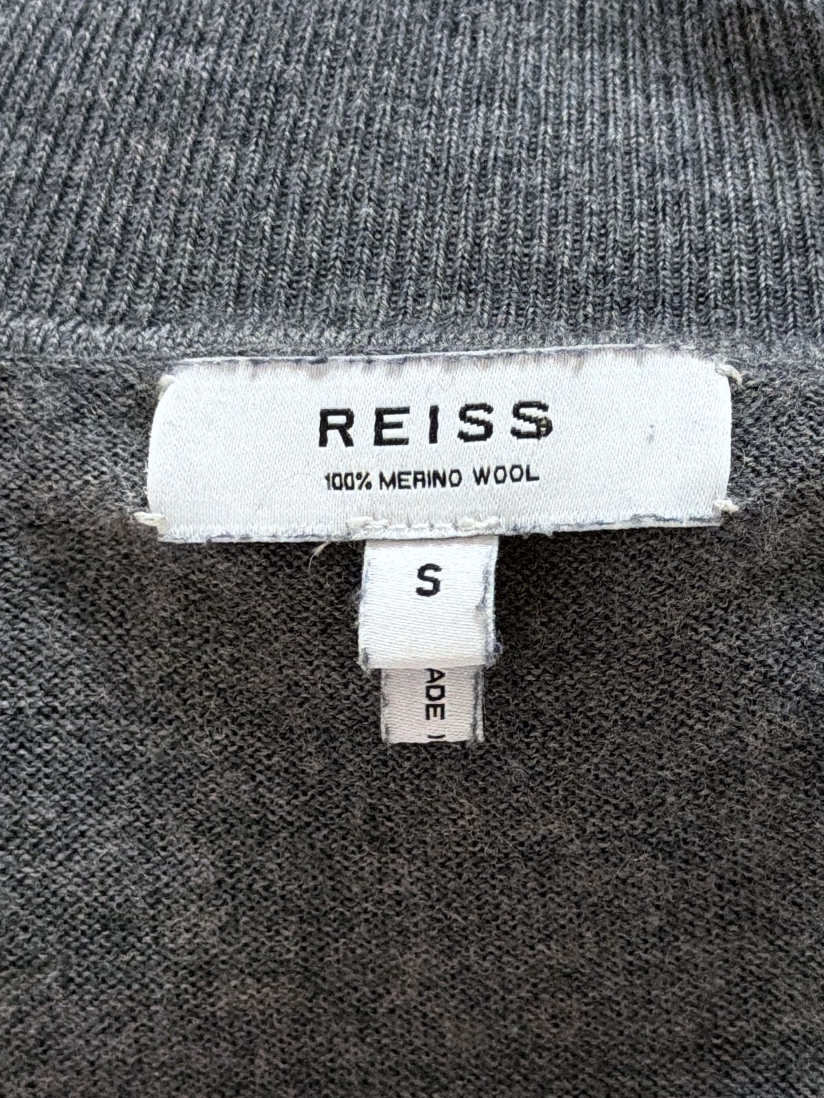 Men’s Reiss 100% Merino Wool Turtleneck Jumper In Grey - Small - 3779