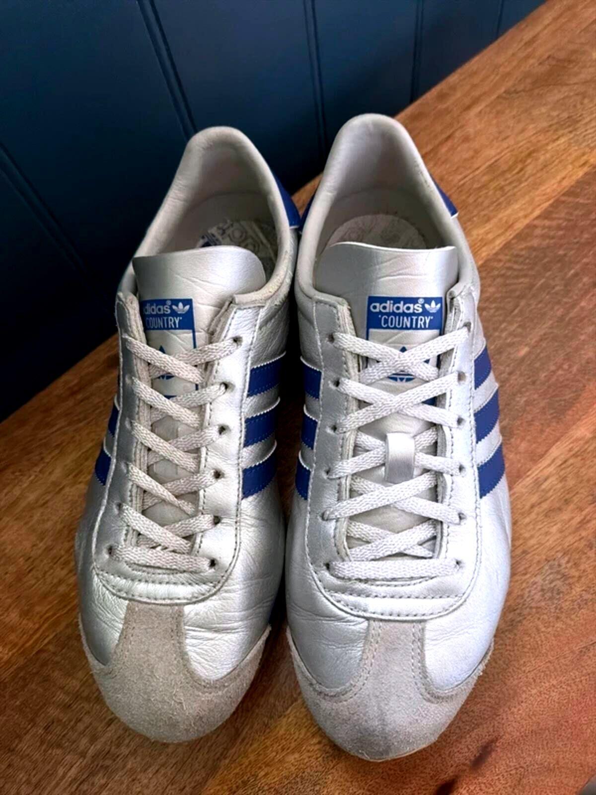 Women’s Adidas Country OG Premium Leather Trainers In Silver - uk5.5 - 3447