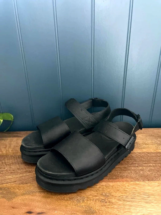 Women’s Dr Martens Voss Chunky Sole Sandals In Blackk - UK8 - 3047