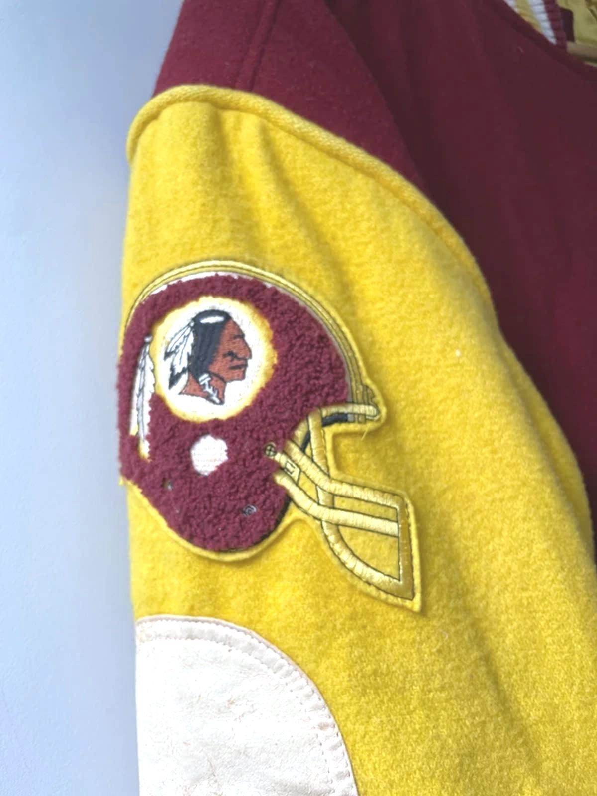 Men’s Washington Redskins Rare Wool Bomber Jacket in Red/Yellow - Medium - 2956