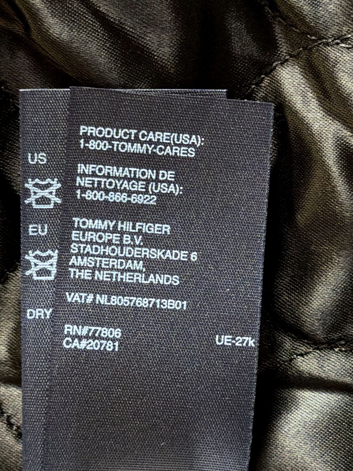 Men’s Tommy Hilfiger Wool Double Breasted Peacoat Jacket In Black - Medium -3805