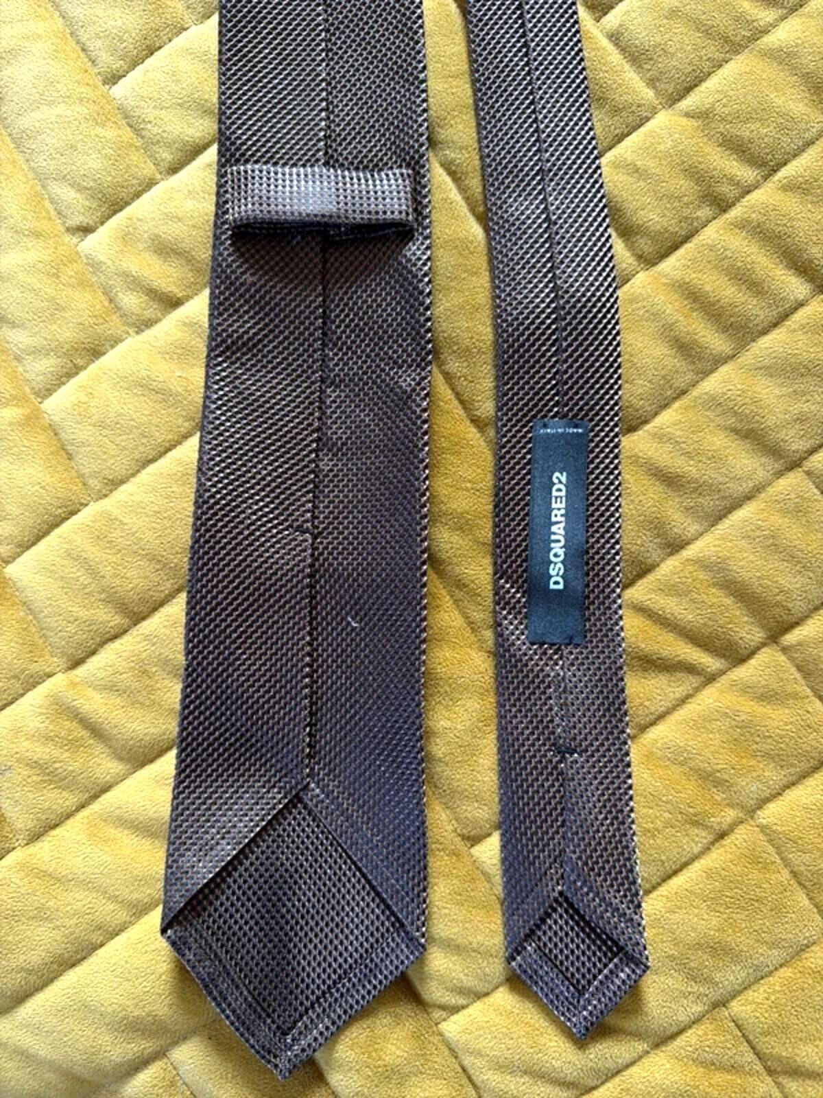 Dsquared2 Premium 100% Silk Tie Made In Italy - 3330