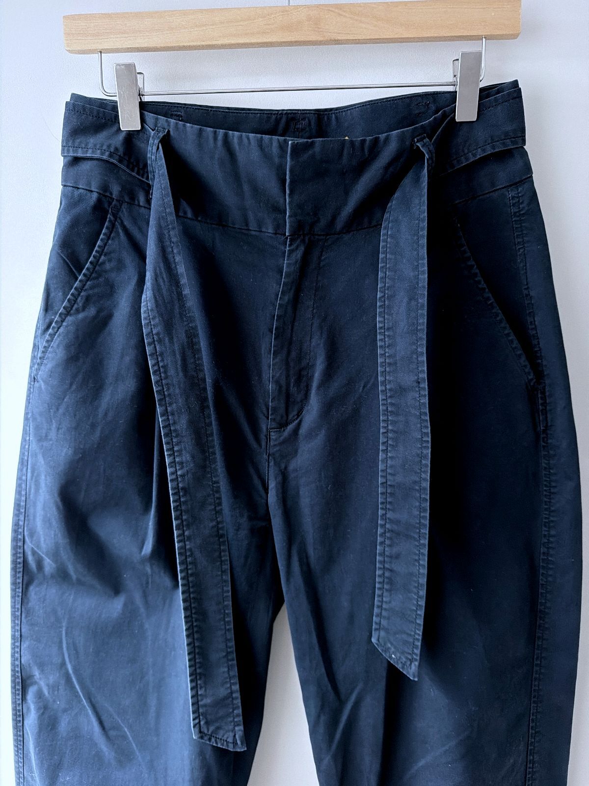 Women’s Ralph Lauren Wide leg Pleated Trousers With Belt In Navy - W29/L30 -3833