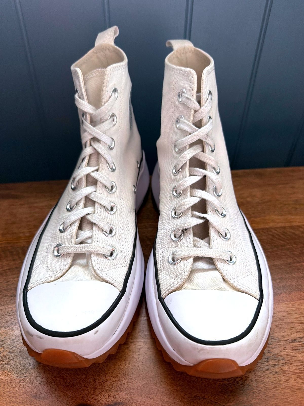 Women’s Converse Run Star Hike Platform High Trainers In Off White - Uk8 - 3625