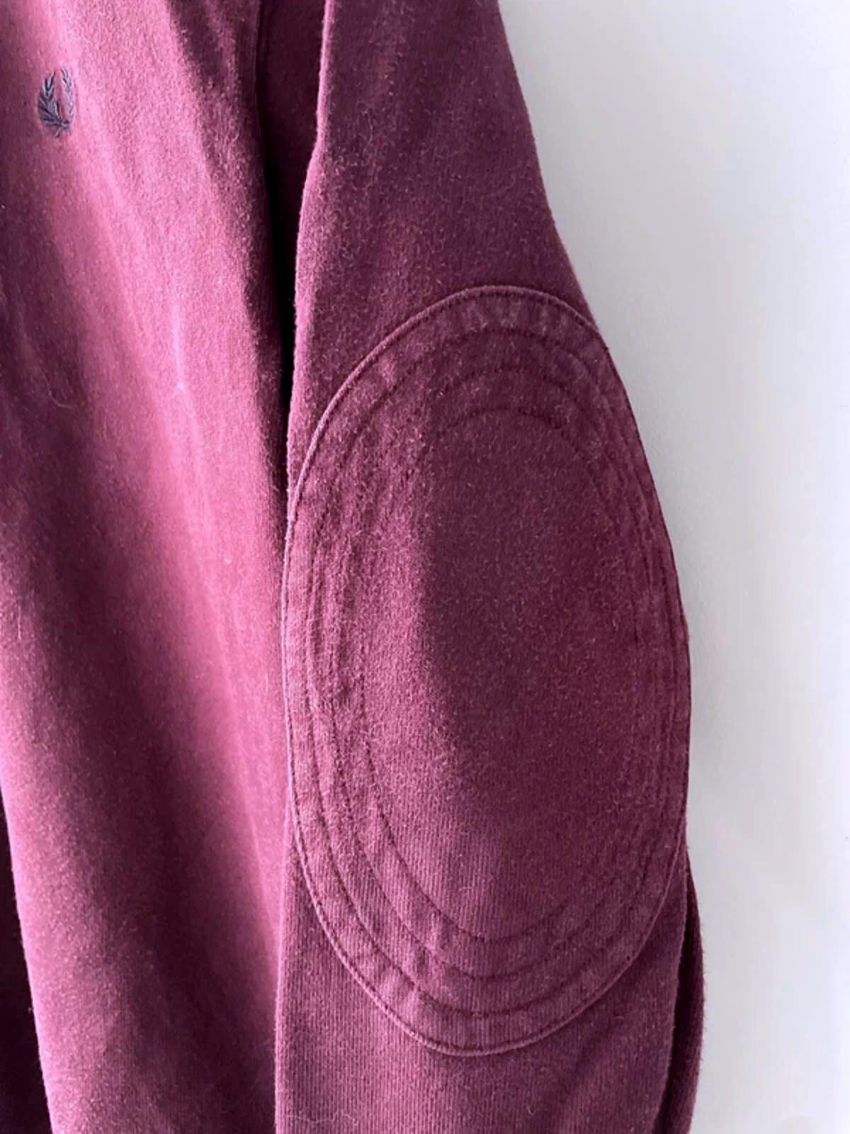 Men’s Fred Perry Classic Rugby Polo Top In Burgundy - Small - 2998