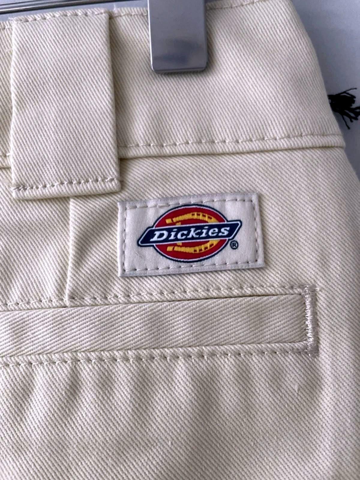 Women’s Dickies Wide Leg Trousers Chino In Cream - W24/L32 - 3006