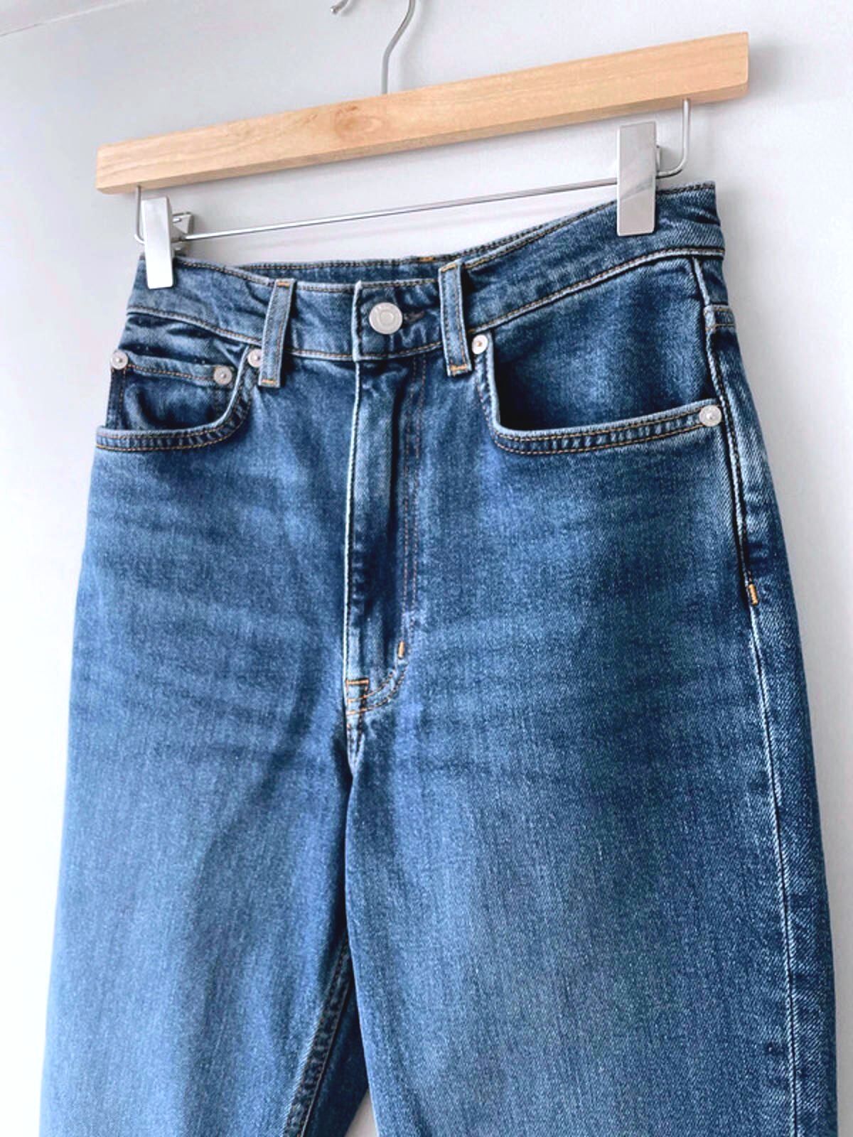 Women’s Arket High Waisted Bootcut Fit Jeans In Navy - W25/L32 - 2001