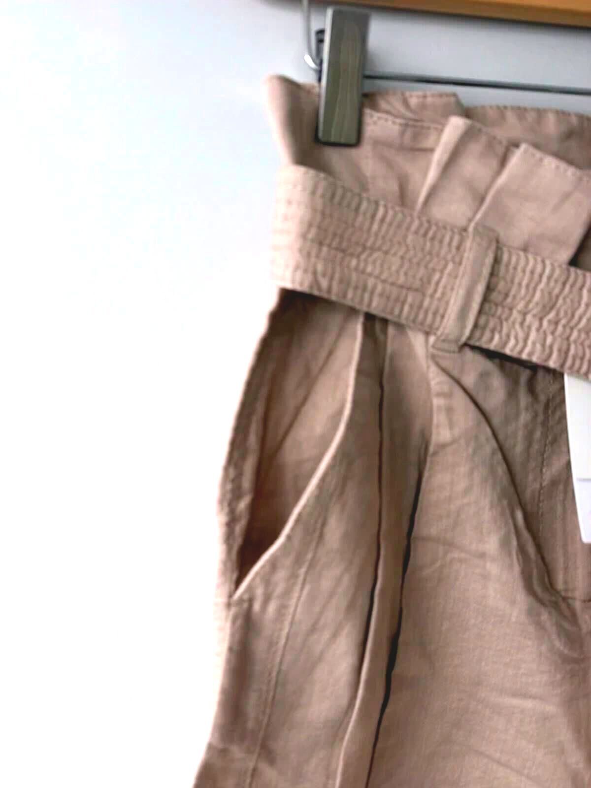 Women’s & Other Stories Linen Tie Front Style Shorts In Beige - Uk6