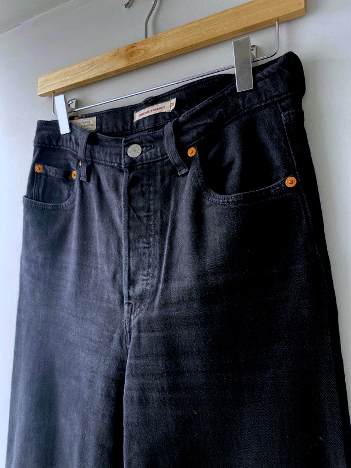 Women’s Levi’s Ribcage Straight High Waisted Fit Black Jeans - W26/L27 -1848