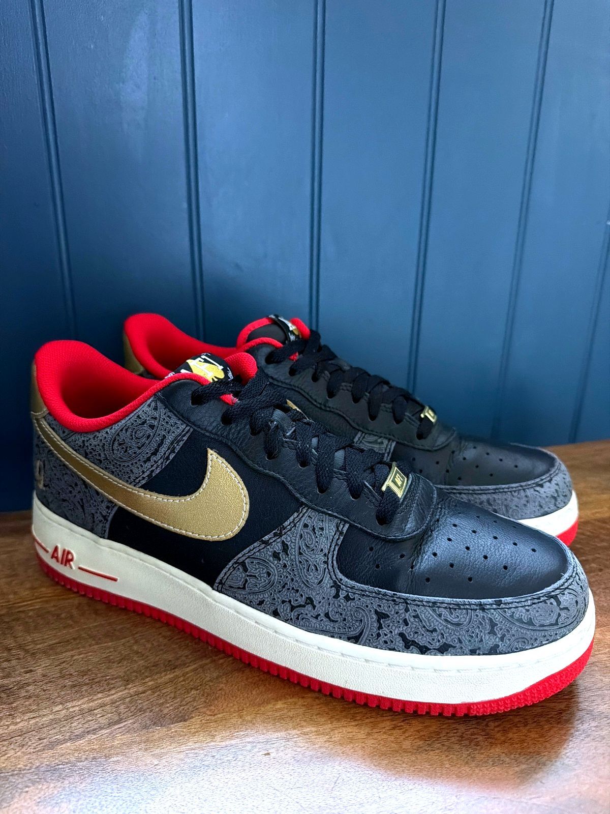 Men’s Nike Air Force 1 Low 07 LX Spades Rare Trainers In Black  - UK11.5 - 3817