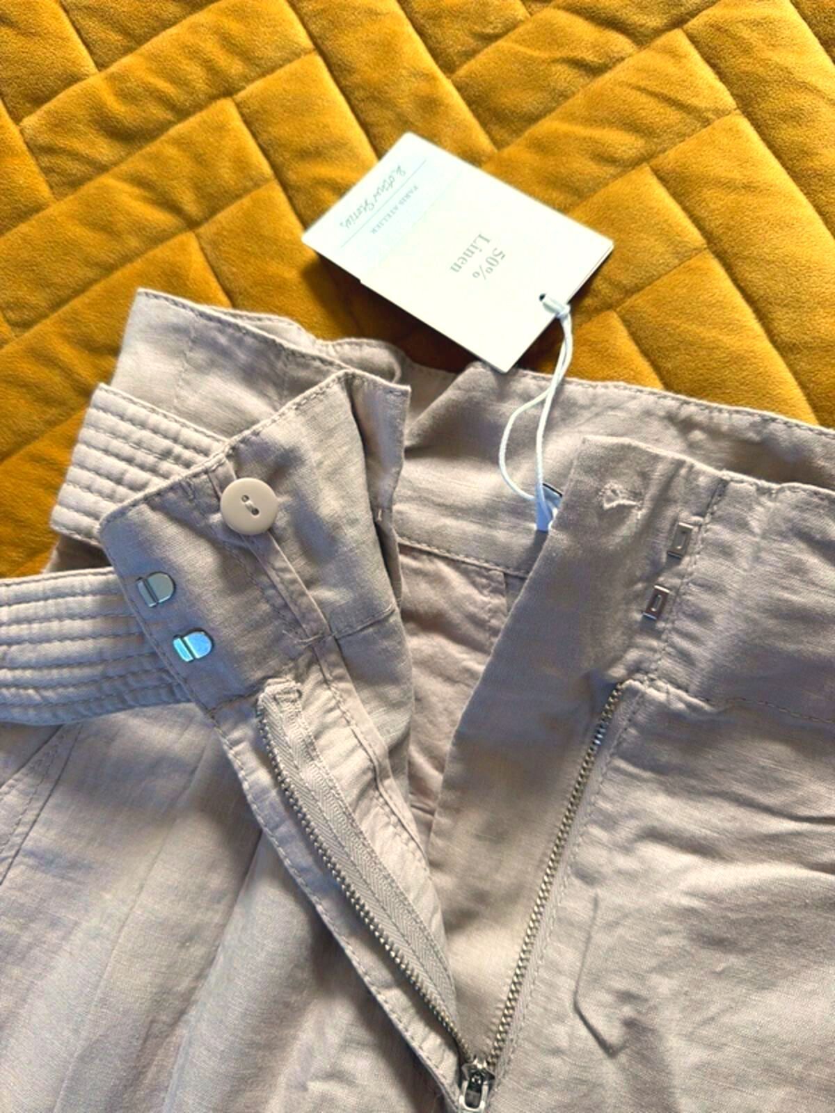 Women’s & Other Stories Linen High Waisted Tie Front Style Shorts - Uk6 - 3444
