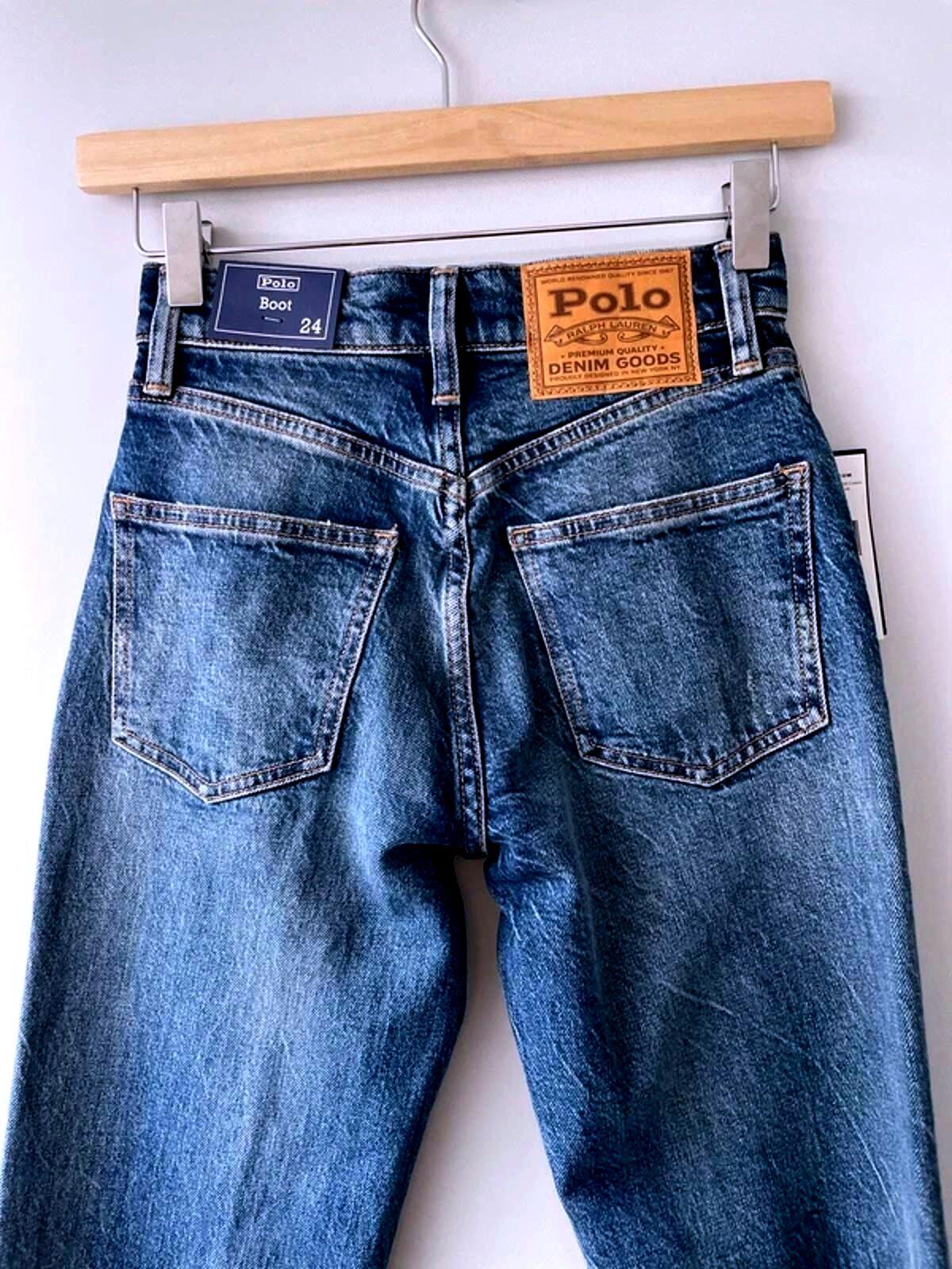 Women’s Ralph Lauren Classic Fit Jeans In Navy Blue - W24/L33 - 3074