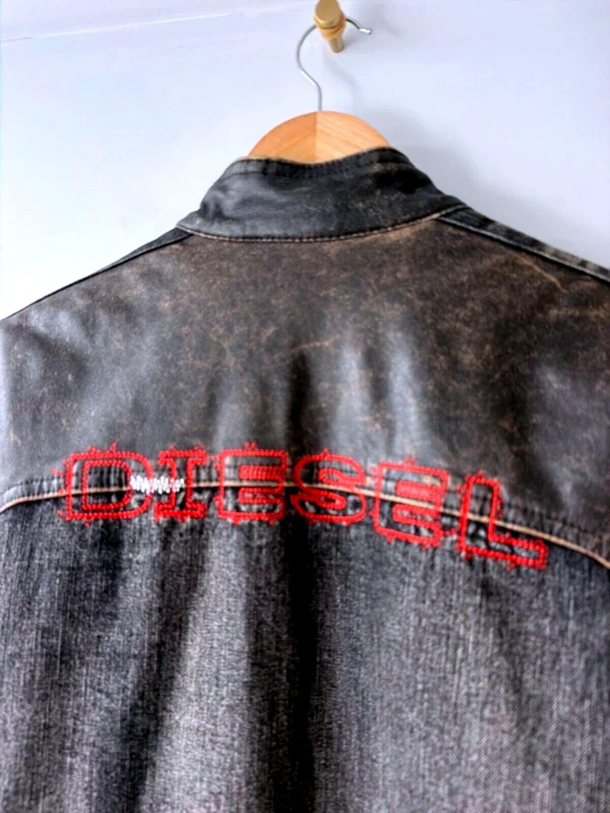 Men’s Diesel Biker Jacket In Washed Black Colour - XXLarge - 3551