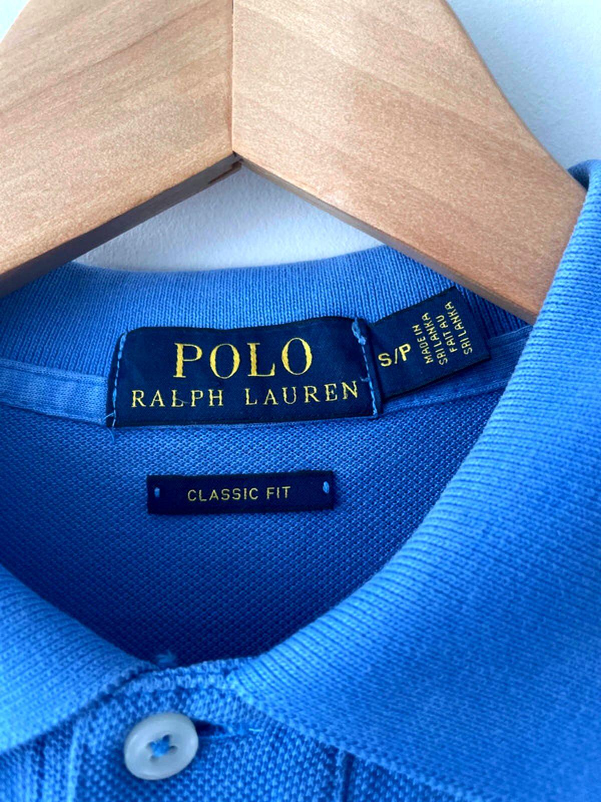 Men’s Ralph Lauren Premium Classic Fit Pique Polo Top In Blue - Small - 1667