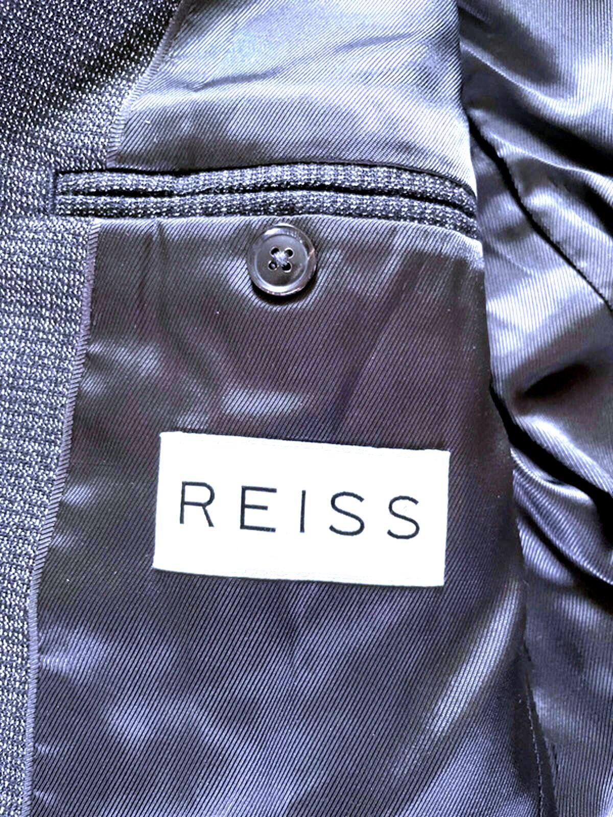 Men’s Reiss Premium 100% Wool Wedding Blazer Jacket In Grey - Medium - 1567