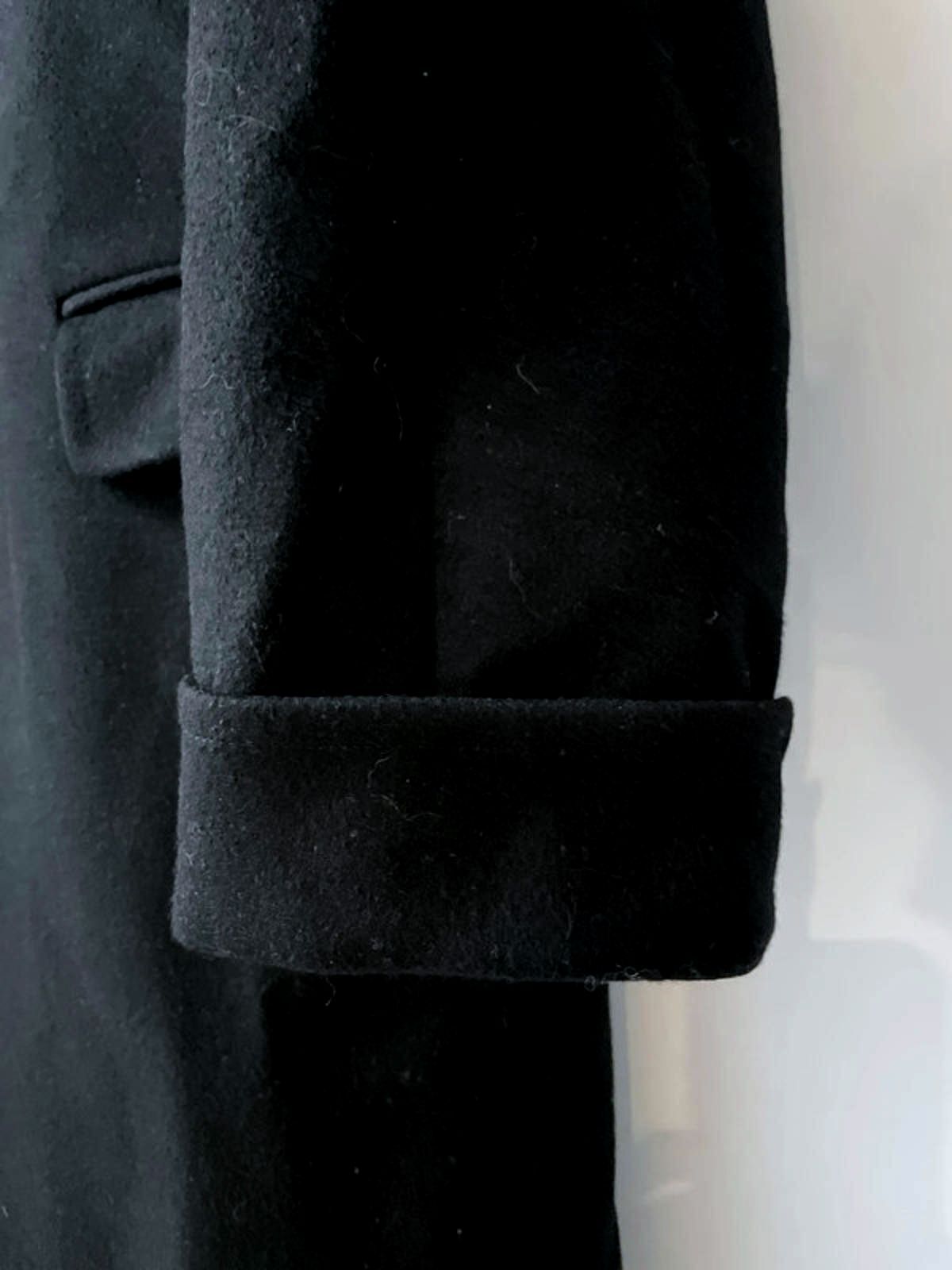 Men’s Aquascutim 100% Wool Single Breasted Trench Coat In Black - Large - 2578