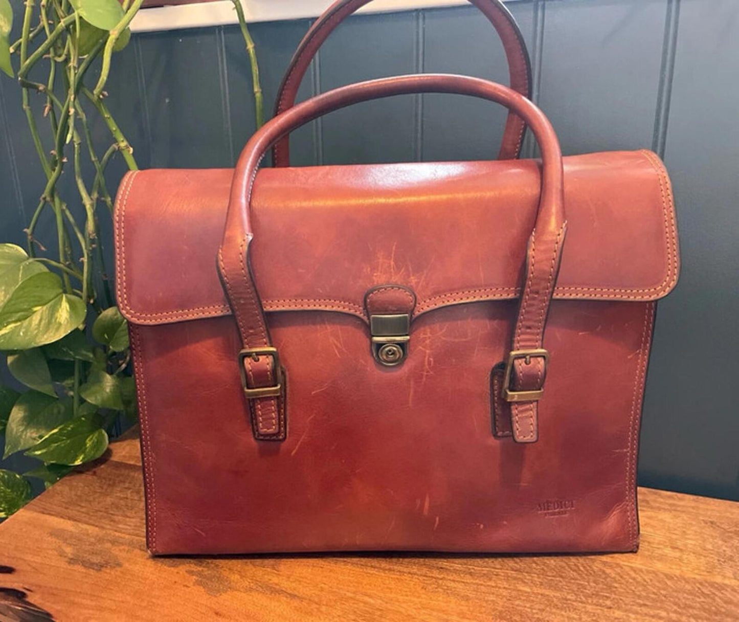 Men’s Medici Vintage Made In Italy Leather Bag Holdall In Brown - 2730