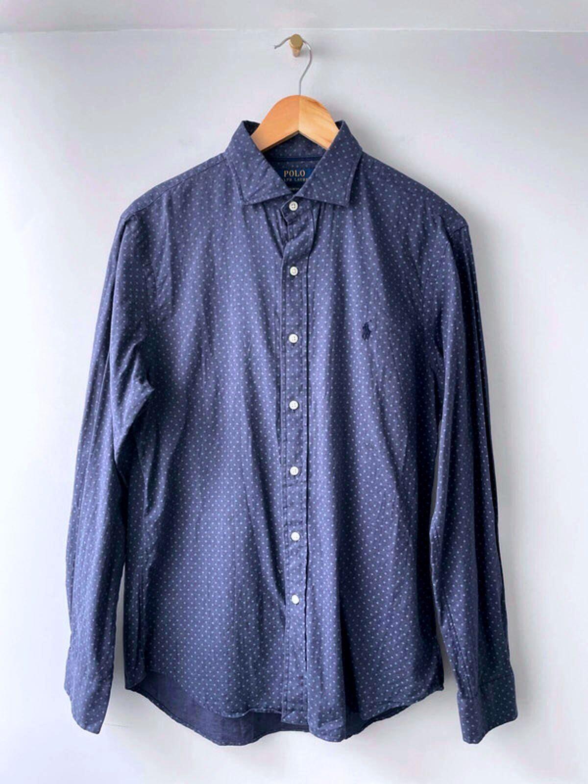 Men’s Ralph Lauren Premium Long Sleeve Slim Fit Shirt Top - Medium - 1545