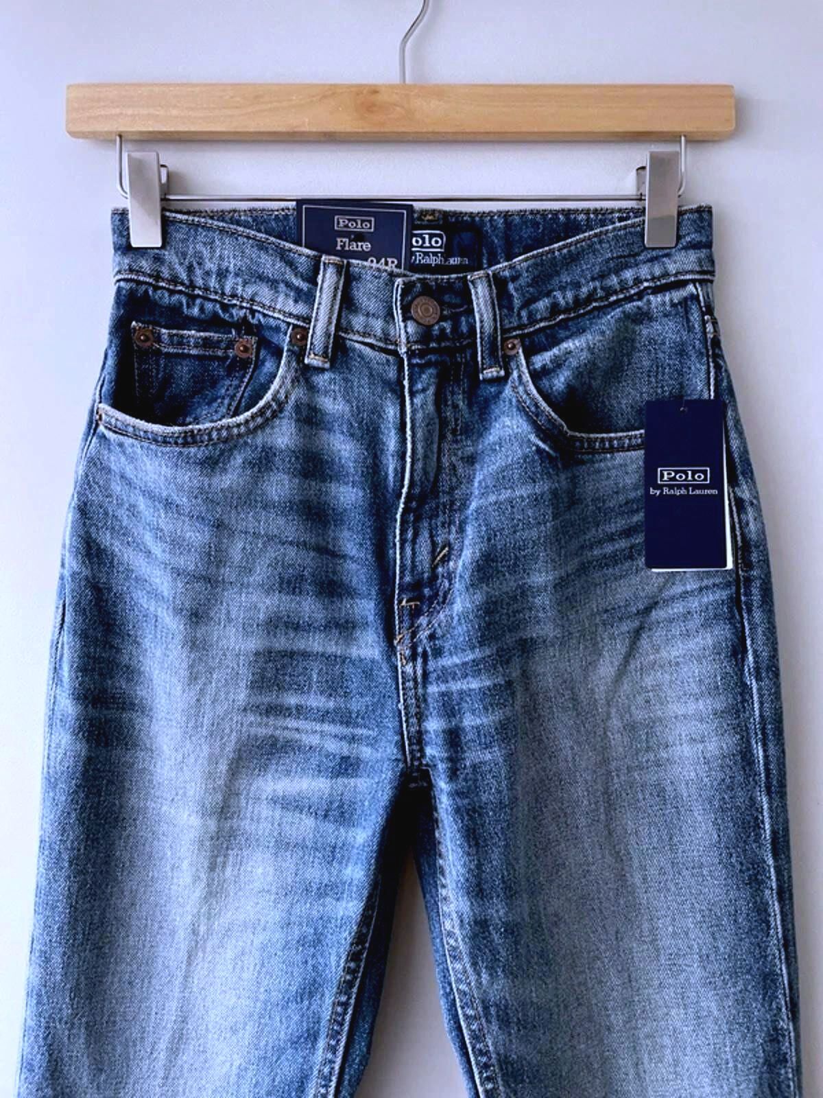 Women’s Ralph Lauren Regular Fit Flared Jeans In Navy Blue - W24/L34 - 3075