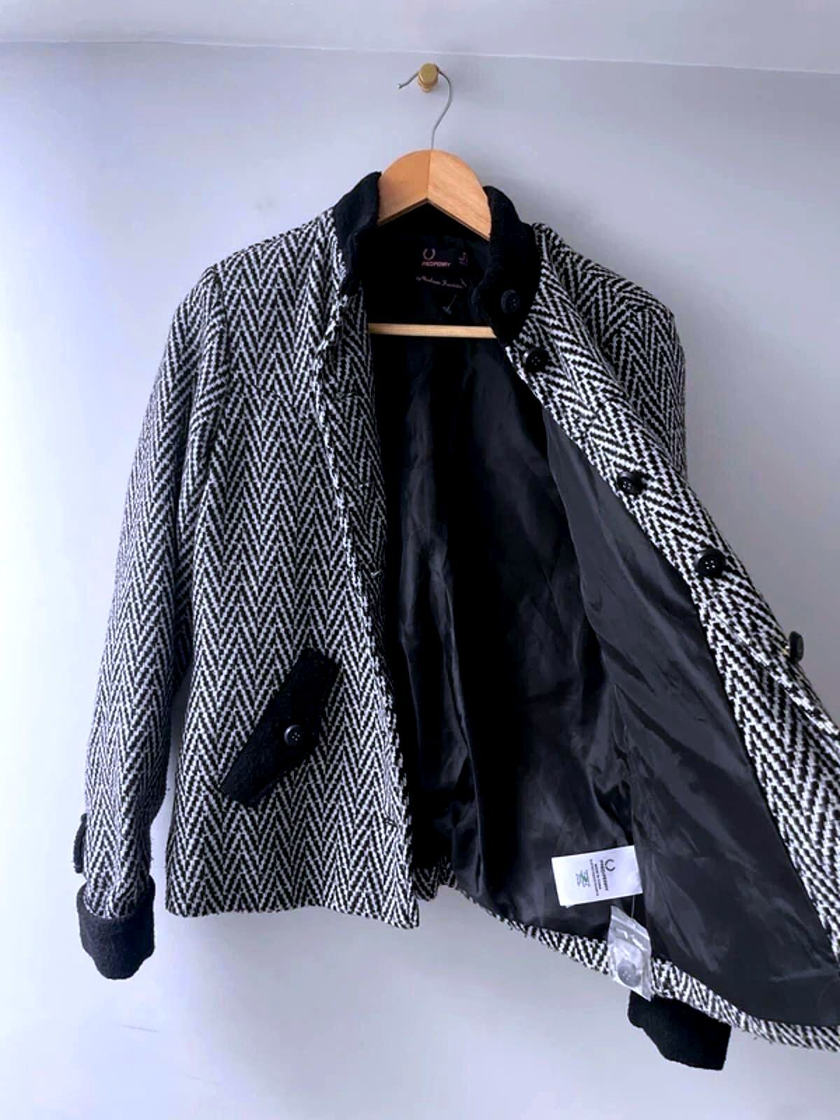 Women’s Fred Perry X Amy Winehouse Wool Herringbone Jacket in Black - UK10 -2990
